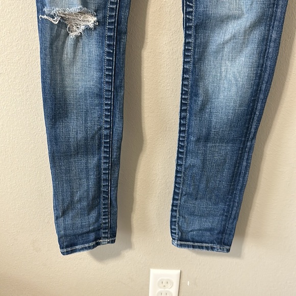 Vigoss FIT/Skinny Low Rise Distressed Blue Jeans Women's-26/ Junior's 1/2 - Picture 5 of 16
